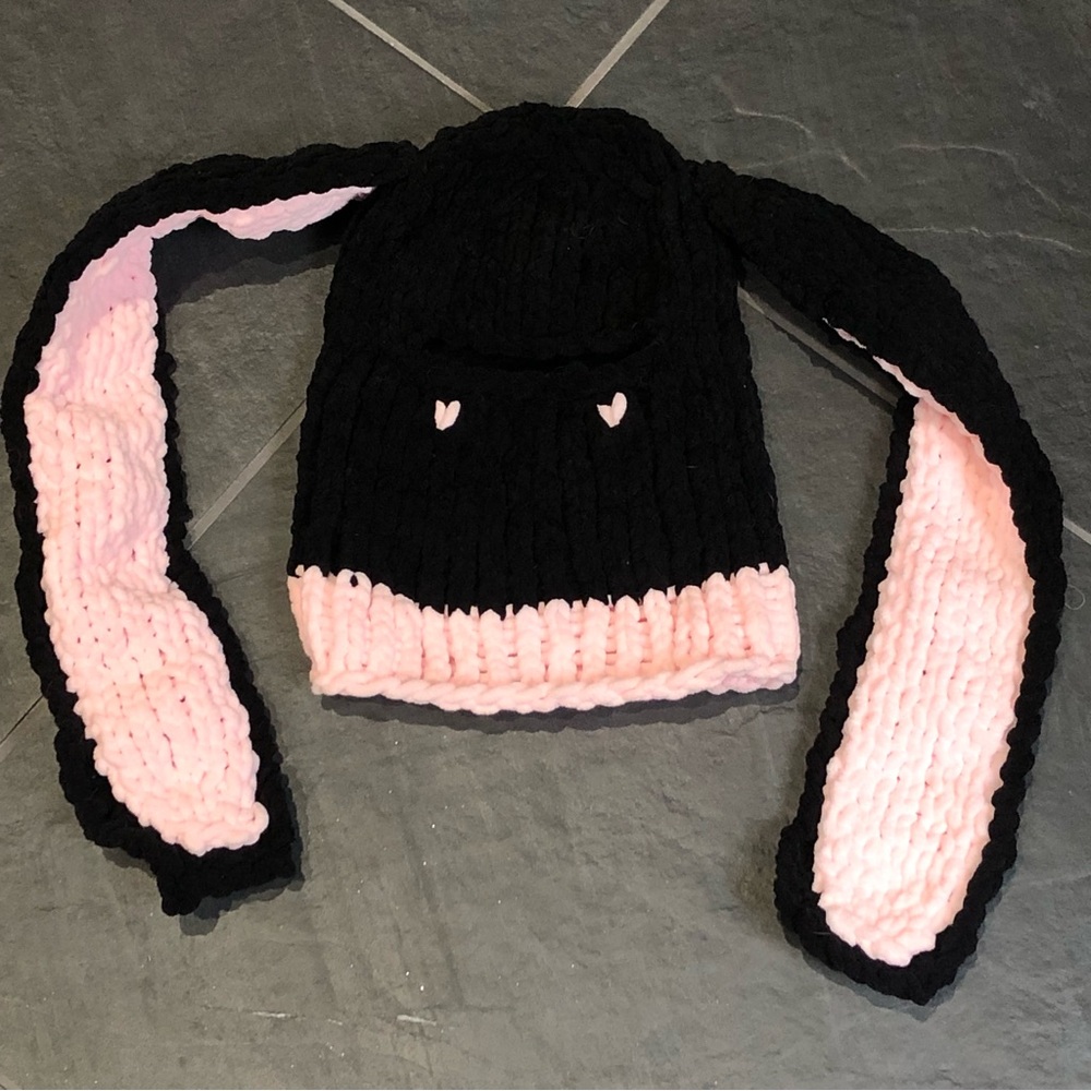 Bunny Ski Mask Pink/Black